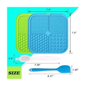 XIGOU Paquete de 2 alfombrillas grandes para lamer para_3