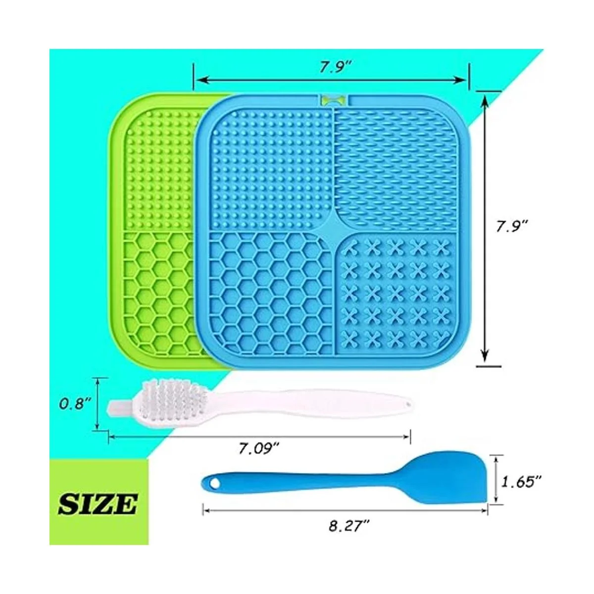 XIGOU Paquete de 2 alfombrillas grandes para lamer para_3