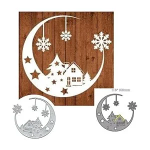 Troqueles de luna de copo de nieve de Navidad decoración_4