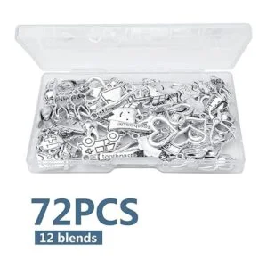 72 colgantes de plata envejecida con dientes saludables_2