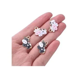 20pcs Esmalte Vaca Encantos Colgantes Encantos Animal_7