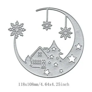 Troqueles de luna de copo de nieve de Navidad decoración_2