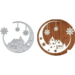 Troqueles de luna de copo de nieve de Navidad decoración_5
