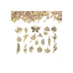 JIALEEY 200 dijes tibetanos de oro antiguo mezclados para_4