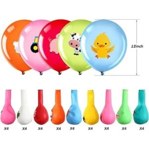 36 globos de animales de granja de 12 pulgadas globos de_3
