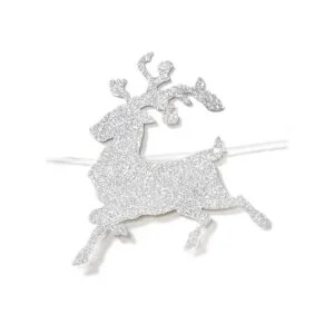 Guirnalda de renos con purpurina plateada guirnalda de_5