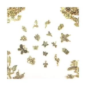 JIALEEY 200 dijes tibetanos de oro antiguo mezclados para_6