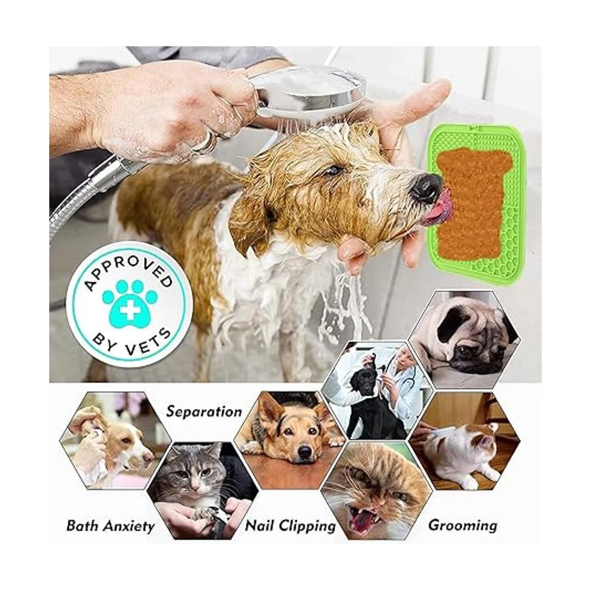 XIGOU Paquete de 2 alfombrillas grandes para lamer para_7