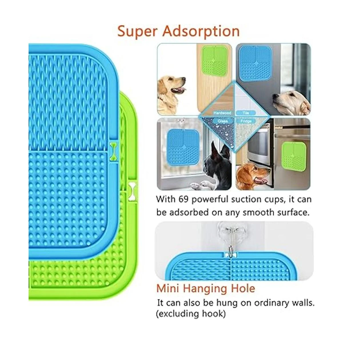 XIGOU Paquete de 2 alfombrillas grandes para lamer para_2