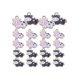 20pcs Esmalte Vaca Encantos Colgantes Encantos Animal_1