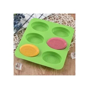 Molde de jabón ovalado de silicona Newk 6 cavidades DIY_3