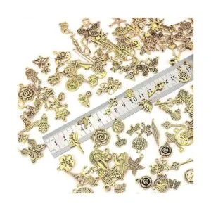 JIALEEY 200 dijes tibetanos de oro antiguo mezclados para_3