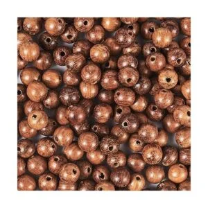 400 cuentas de madera redonda natural Scentedros de 0.236_4