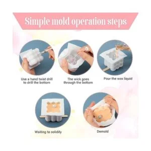 4 moldes de silicona 3D para velas de soja molde de vela_4