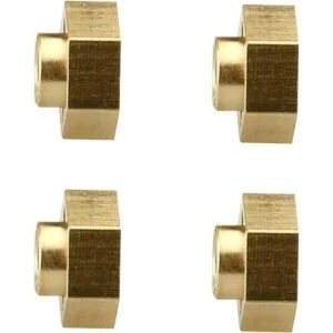 Hobbypark Ruedas hexagonales de latón 4 y tuercas de_4