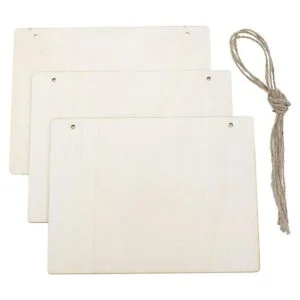 Paquete de 3 letreros de madera en blanco para_1