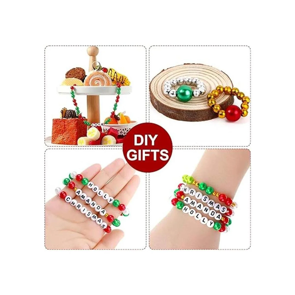 Juego de 1300 cuentas de joyería temáticas de Navidad_6