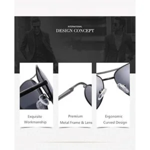 Increíbles 7 gafas de sol polarizadas aviador retro para_3