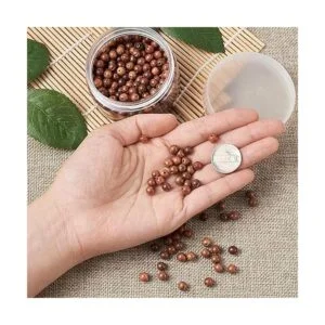 400 cuentas de madera redonda natural Scentedros de 0.236_2