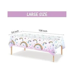 Manteles de arco iris desechables de plástico arcoíris_2