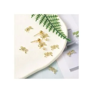 Abalorios de eslabones de conector dorado Metal_3