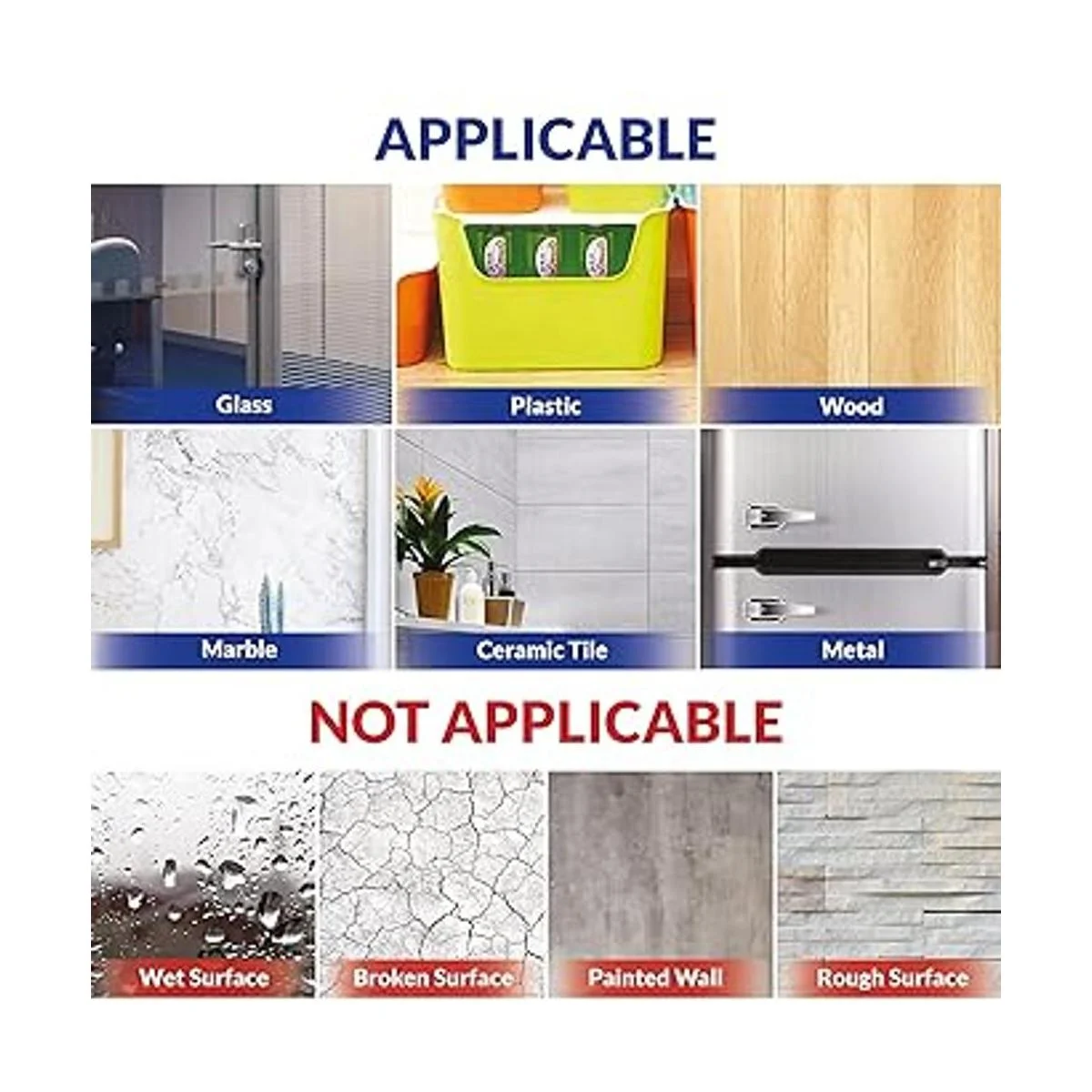 Nano Tape Sticker 20 piezas Cinta de gel cuadrada de_6