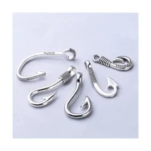 50 colgantes de anzuelo de plata envejecida 50 colgantes_5