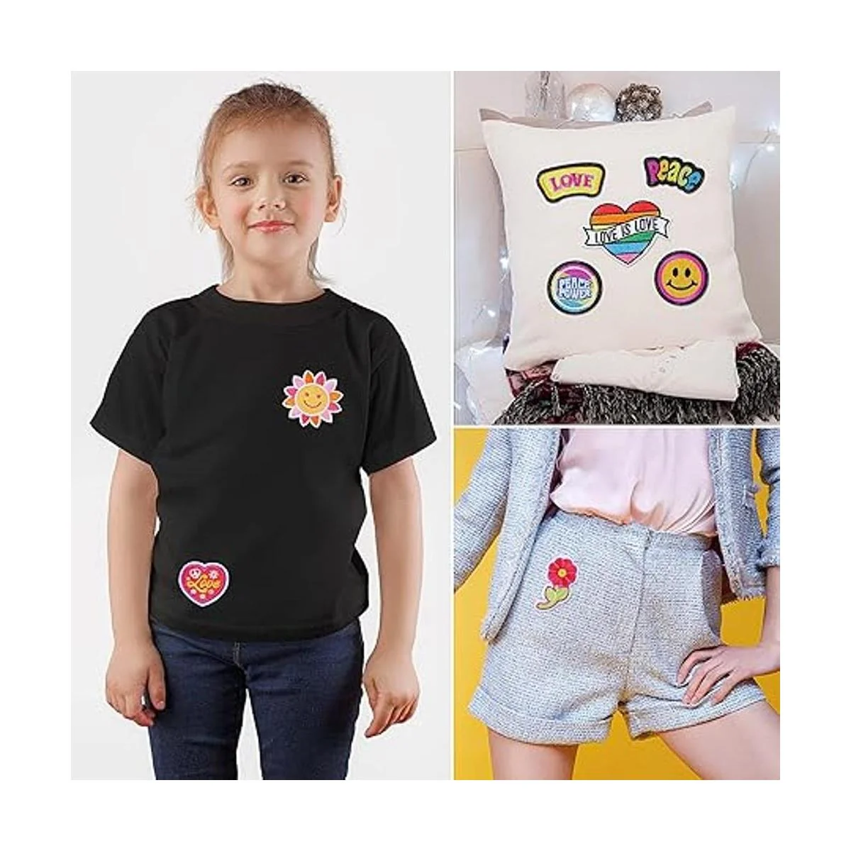 26 piezas de apliques termoadhesivos hippie retro parches_6