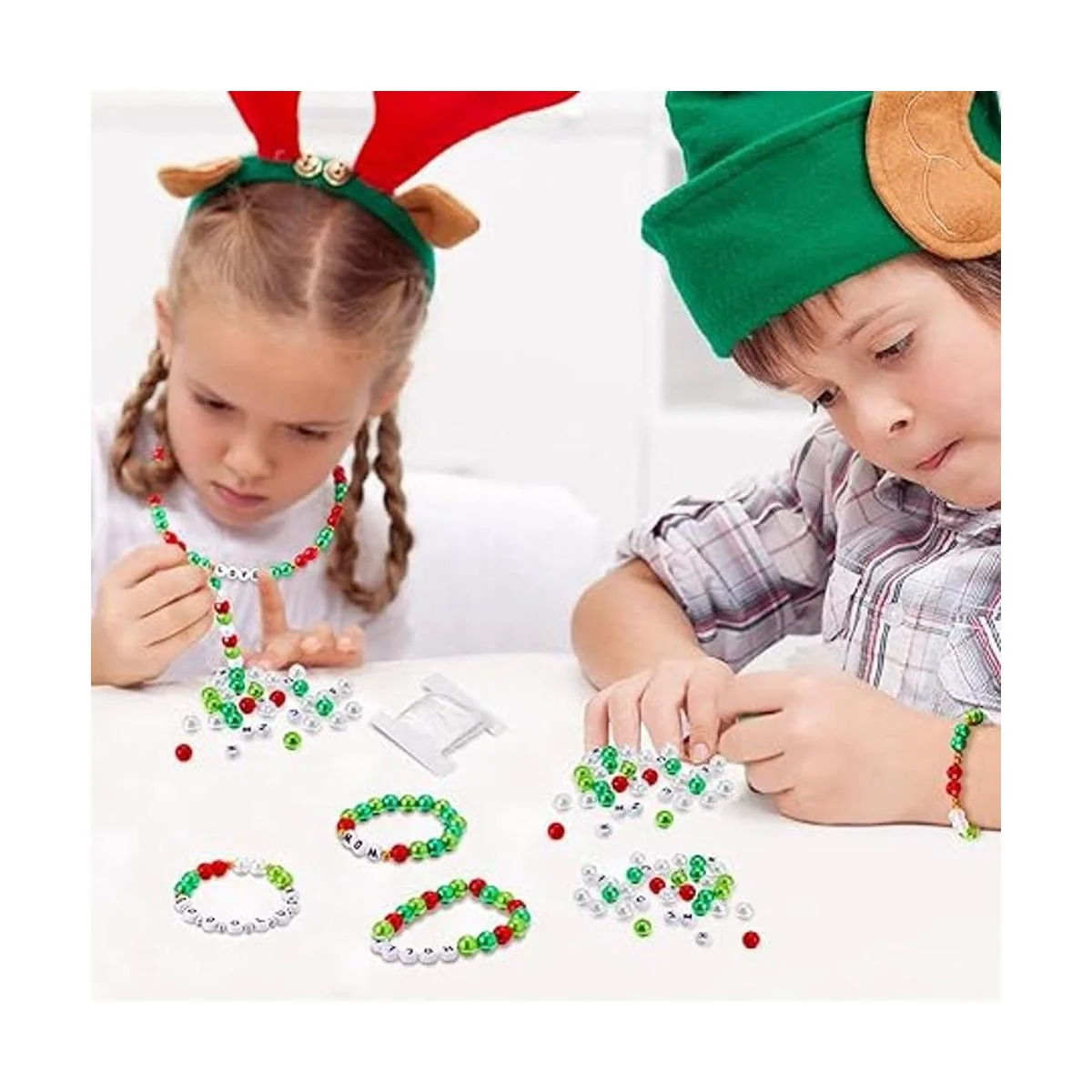 Juego de 1300 cuentas de joyería temáticas de Navidad_3