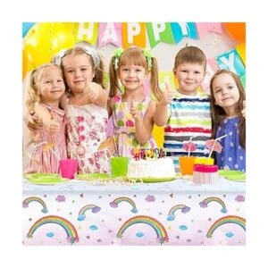 Manteles de arco iris desechables de plástico arcoíris_5