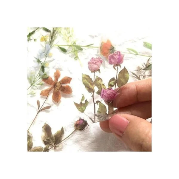 Lindo juego de calcomanías florales retro 120 piezas PET_5