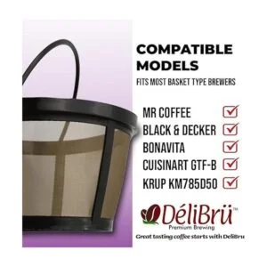 Mr Coffee Cesta de filtro reutilizable 812 tazas para_4