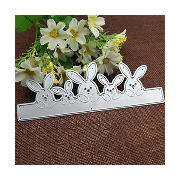 Conejo de Pascua Familia de Metal Die Cuts Pascua Casa_4