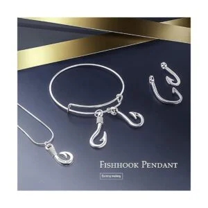 50 colgantes de anzuelo de plata envejecida 50 colgantes_4