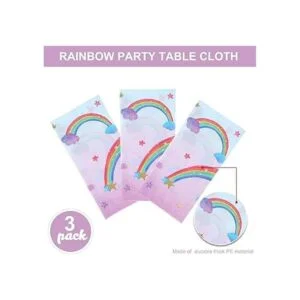 Manteles de arco iris desechables de plástico arcoíris_4