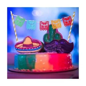 43 piezas de decoración para cupcakes de fiesta y pancarta_6