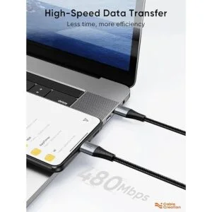 Cable USB C corto a USB C cable USB C de carga rápida_3