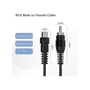 Cable de extensión RCA paquete de 2 cables de audio y_3