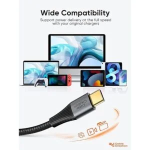 Cable USB C corto a USB C cable USB C de carga rápida_6