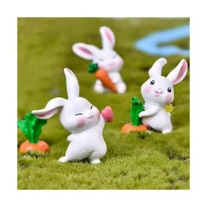 Figuras de conejo en miniatura 6 piezas de mini conejo_3