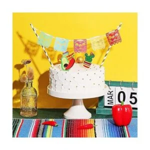 43 piezas de decoración para cupcakes de fiesta y pancarta_4