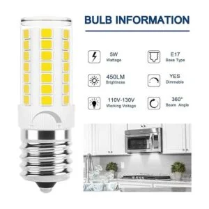 Bombilla LED E17 para horno de microondas repuesto para_3