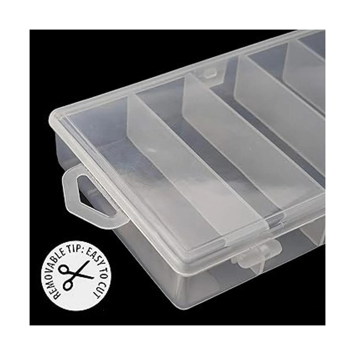 Caja de almacenamiento de plástico transparente para_3