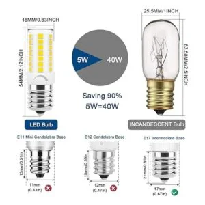 Bombilla LED E17 para horno de microondas repuesto para_2