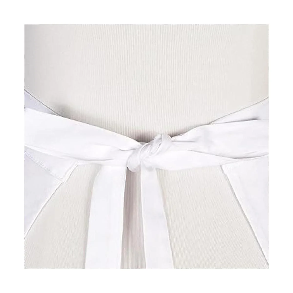 Delantal de encaje blanco cintura algodón cocina medio_3