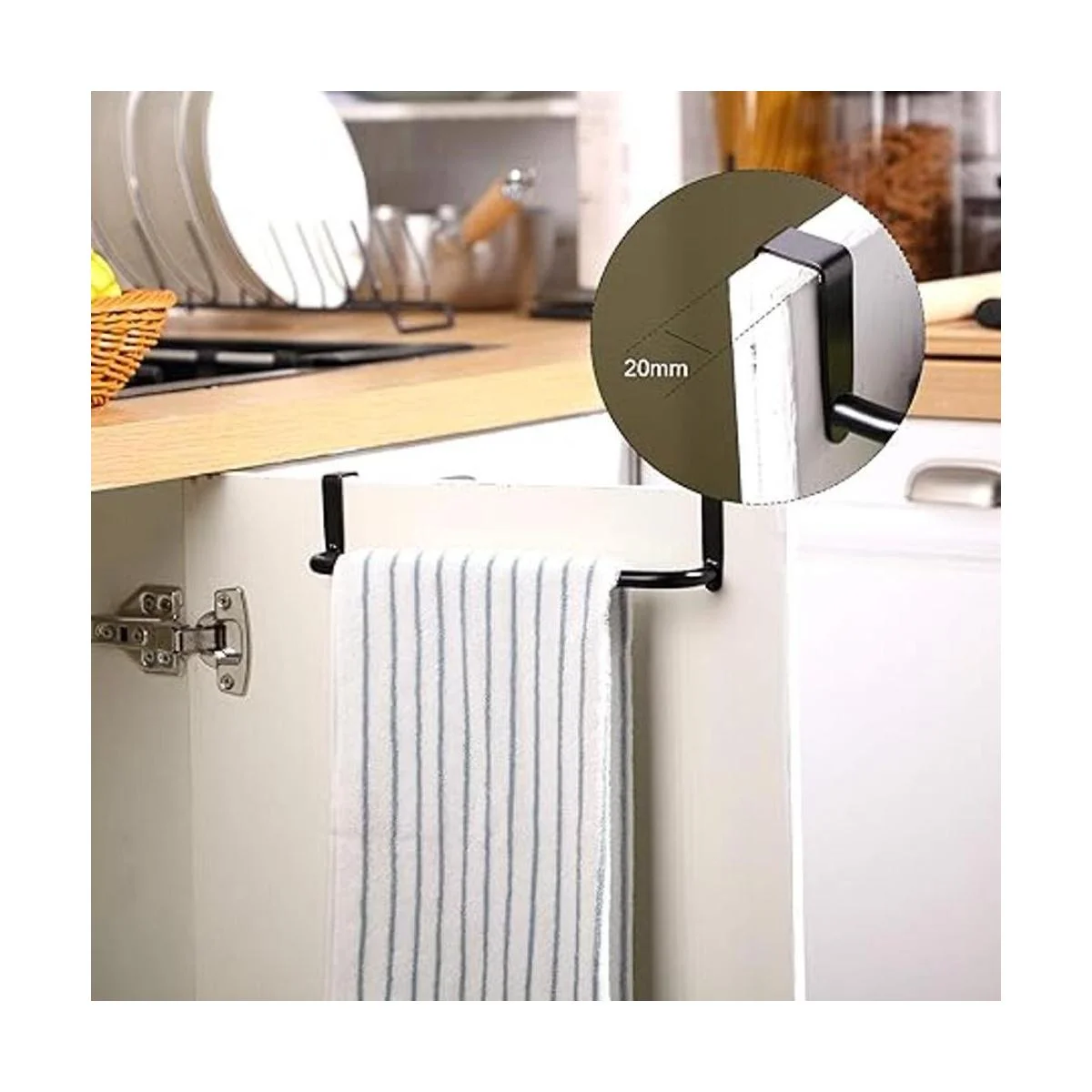 Toallero de metal para gabinete de cocina toallero de_4