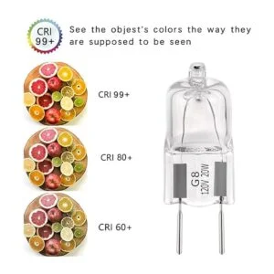 Bombillas halógenas G8 de 20 W 120 V xenón para debajo_4