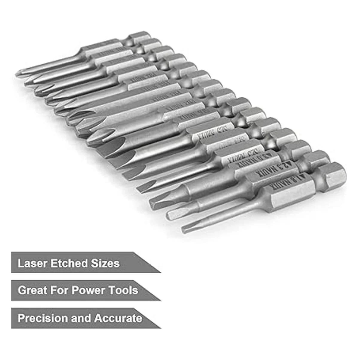 Juego de 15 brocas ranuradas Phillips triangulares_3