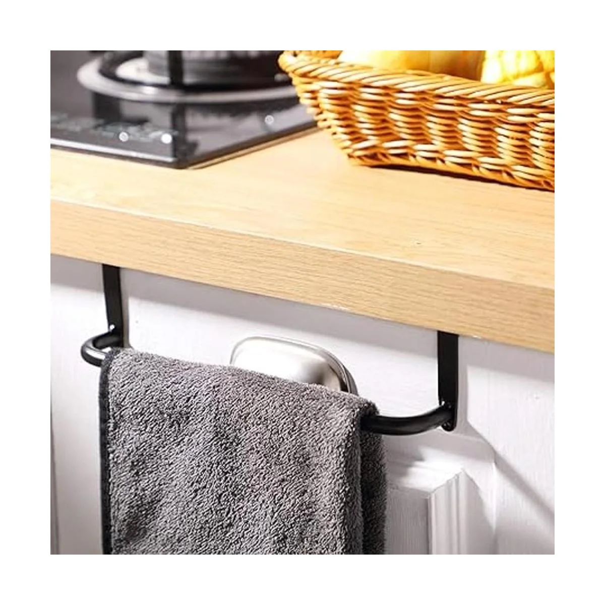 Toallero de metal para gabinete de cocina toallero de_6