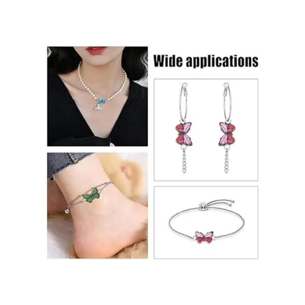 NBEADS 30 piezas de aleación de mariposa esmaltada_4